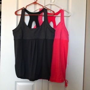 Two Old Navy Active Tie Tanks